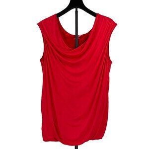 Lane Bryant Red Draped Cowl Neck Sleeveless Blouse Top 18/20